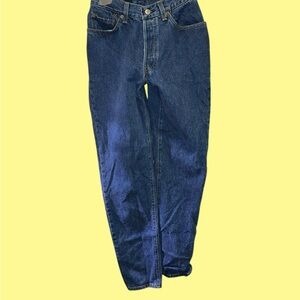 Vintage Levi's 501 Blue Denim Jeans Dark Wash Button Fly